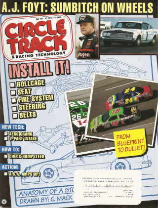 CIRCLE TRACK 1993 MAY - INTERNAL AERODYNAMICS, AJ FOYT Spcl, HERB ADAMS